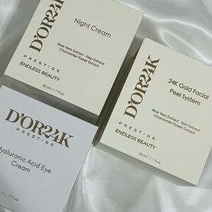 DOR24K Hyaluronic Acid Eye Cream & Night Cream & 24K Gold Facial Peel System